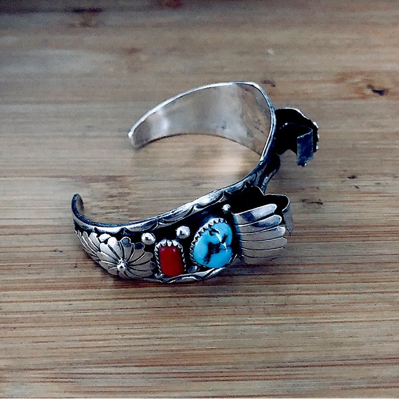 Richard Begay Jewelry - $235 Watch Cuff Vintage Navajo Signed Southwest Sterling Marked RB STERLING
